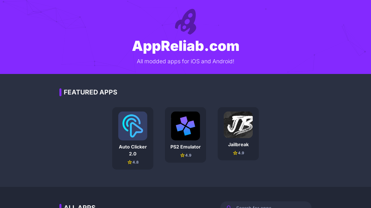Screenshot of appreliab.com