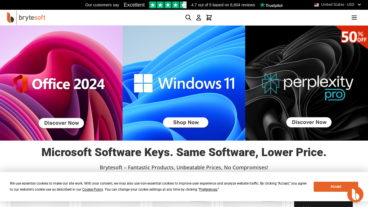Screenshot of brytesoft.com