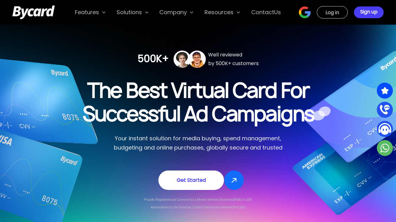 Screenshot of bycard.com