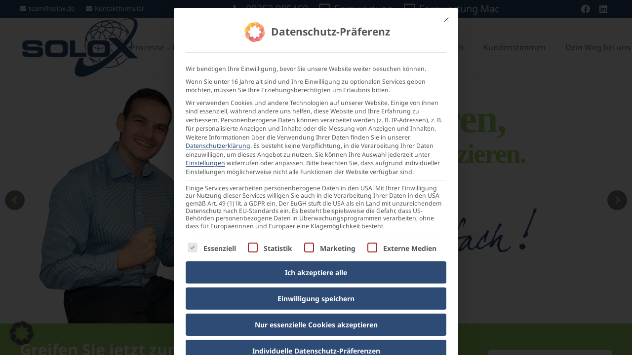 Screenshot of www.solox.de