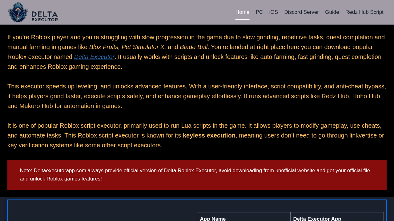 Screenshot of deltaexecutorapp.com