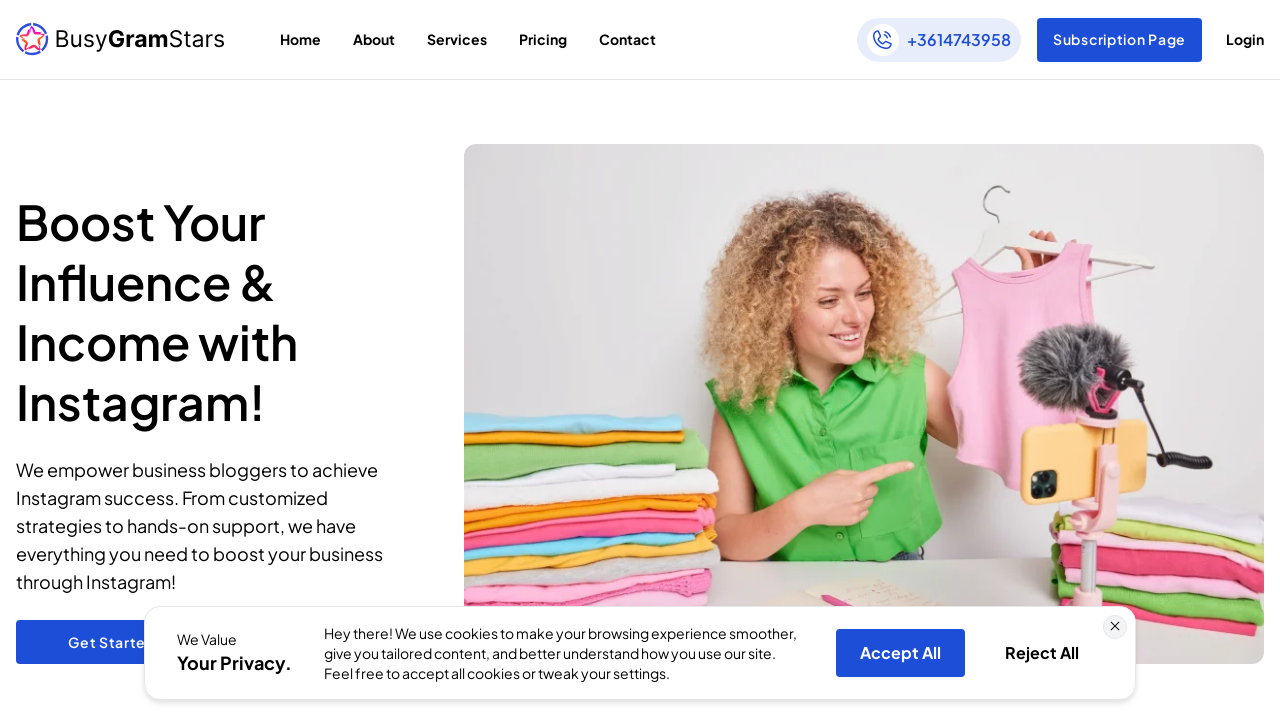 Screenshot of busygramstars.com