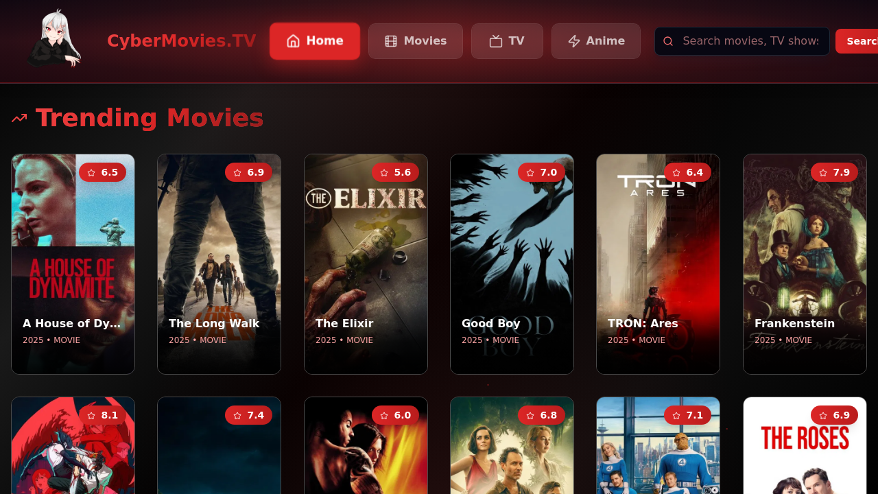 Screenshot of cybermovies.tv
