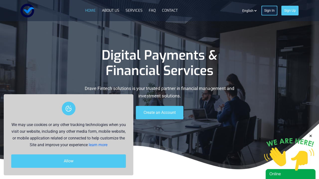 Screenshot of dravefintech.in