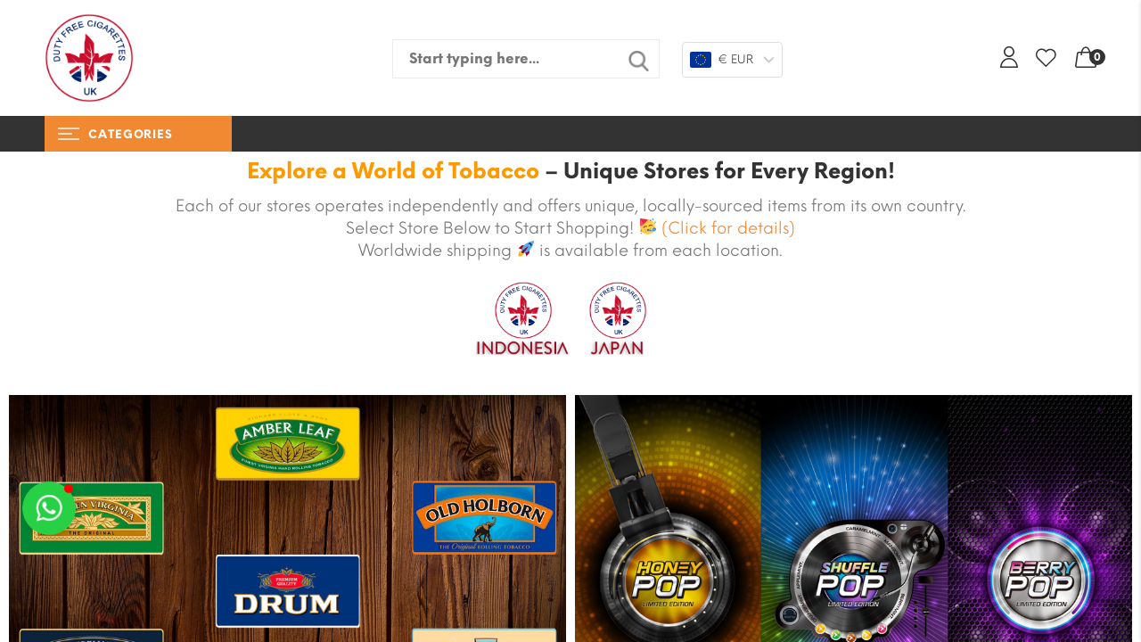 Screenshot of dutyfreecigarettes.co.uk
