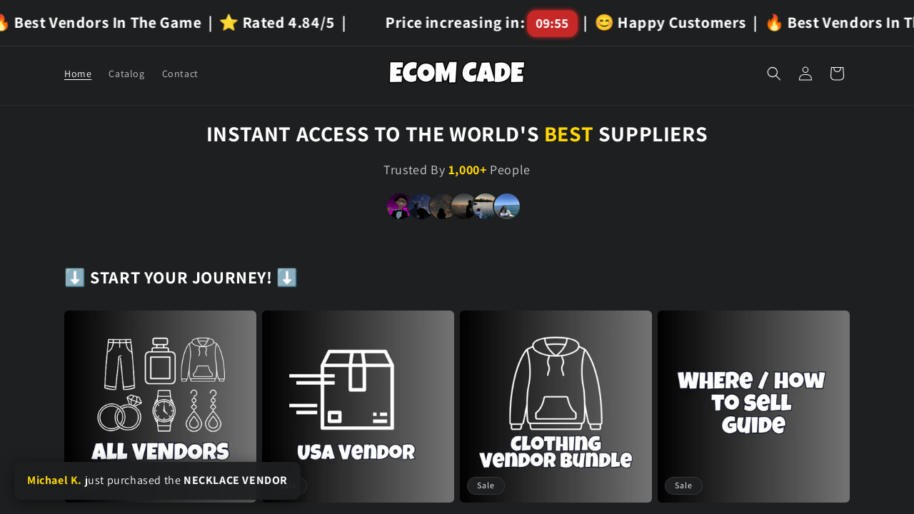 Screenshot of ecomcade.com