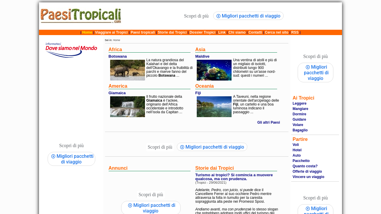 Screenshot of paesitropicali.com