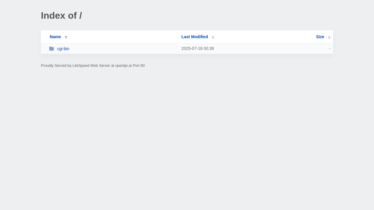 Screenshot of opentpr.ai