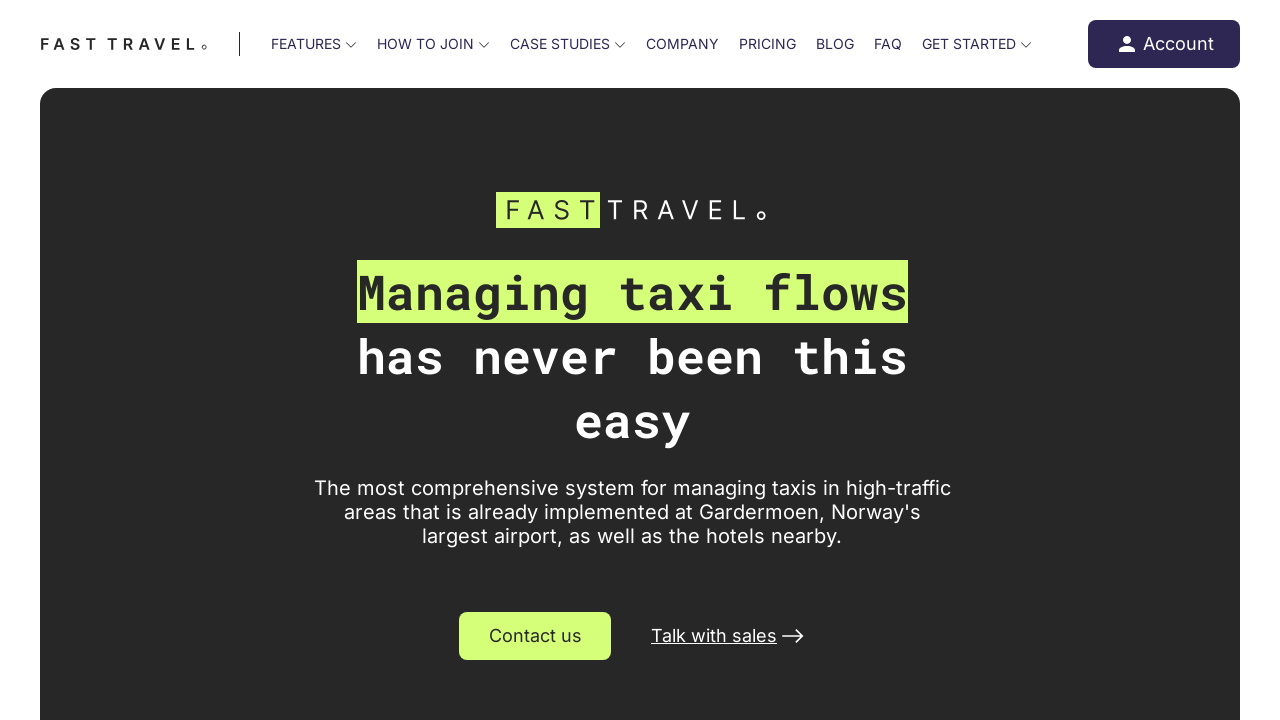 Screenshot of fasttravel.no