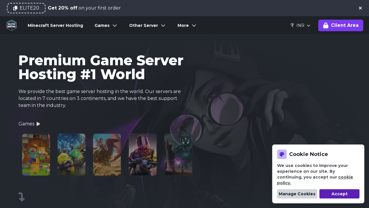Screenshot of elitehosting.tech