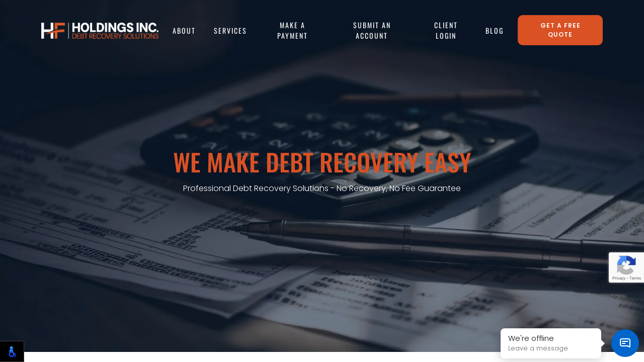 Screenshot of hfholdingsinc.com