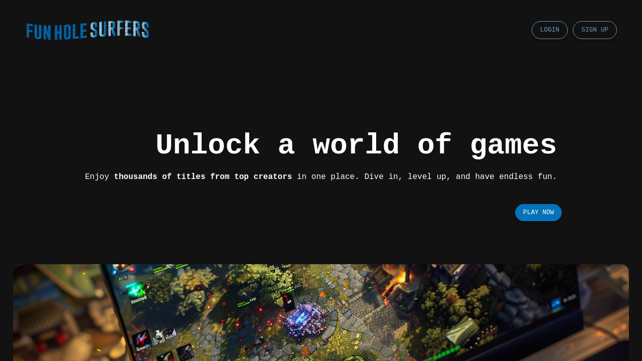 Screenshot of funholesurfers.com