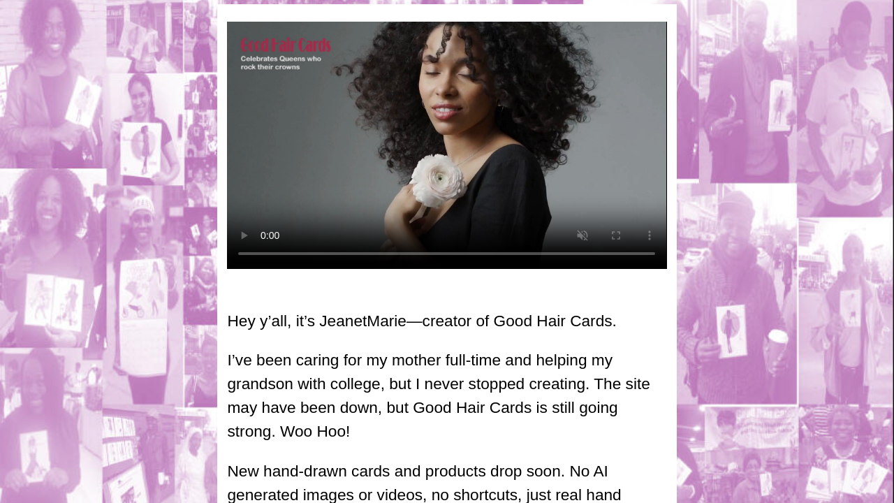 Screenshot of goodhaircards.com