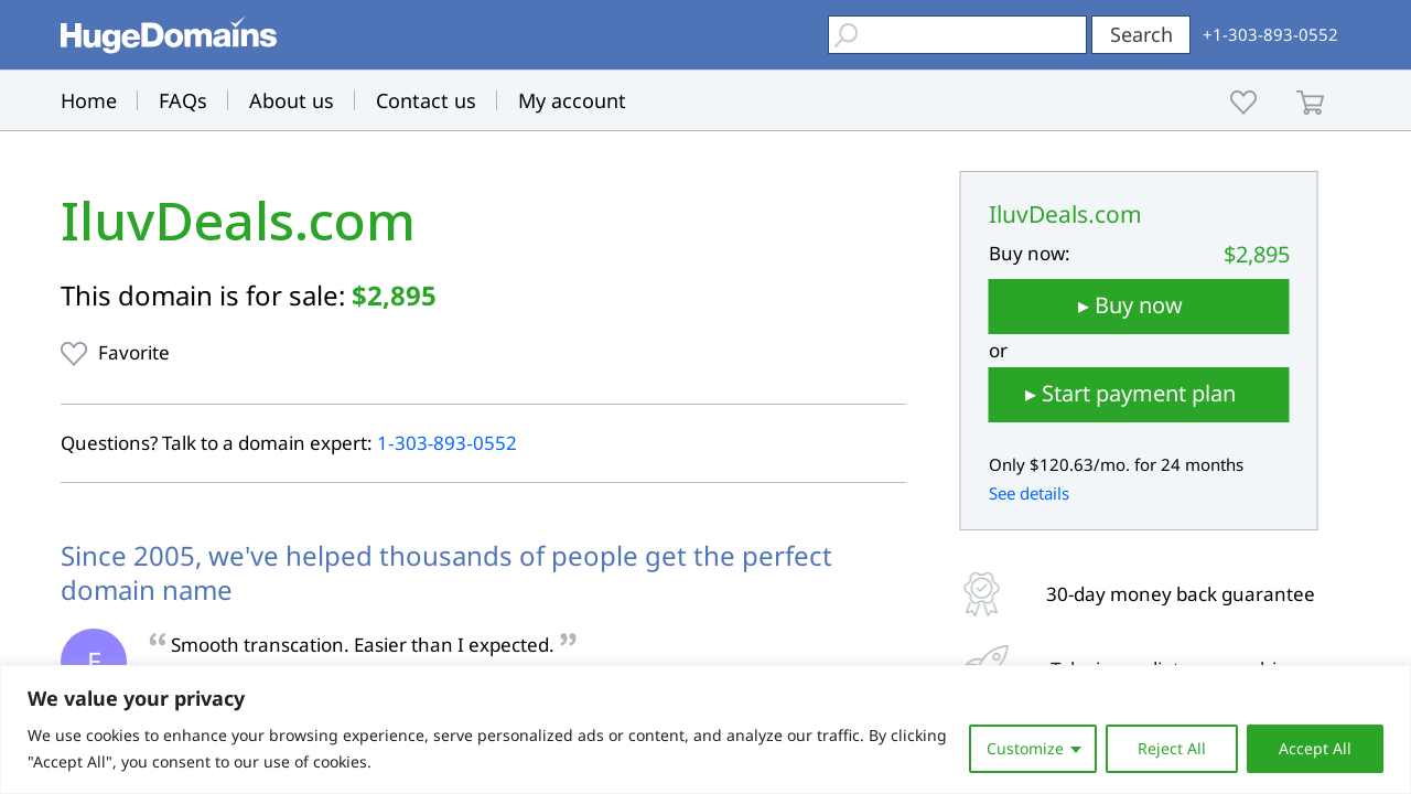 Screenshot of iluvdeals.com