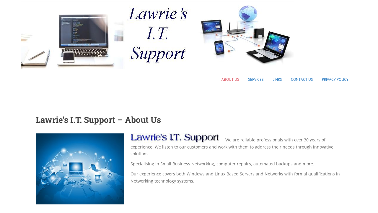 Screenshot of lawriesitsupport.com