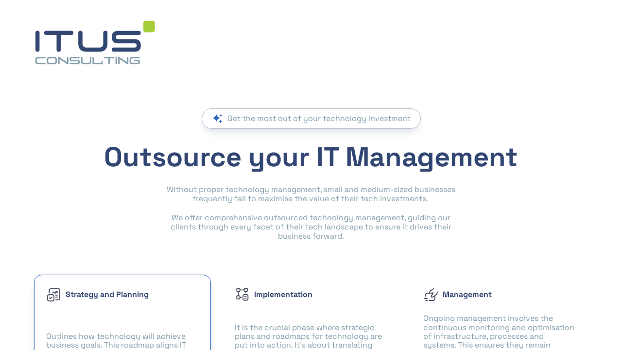Screenshot of itus.co.za