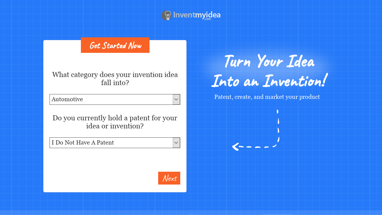 Screenshot of inventmyidea.com