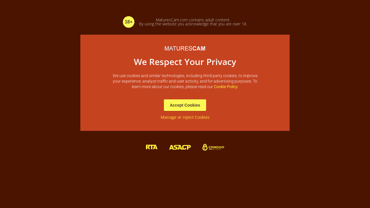 Screenshot of maturescam.com