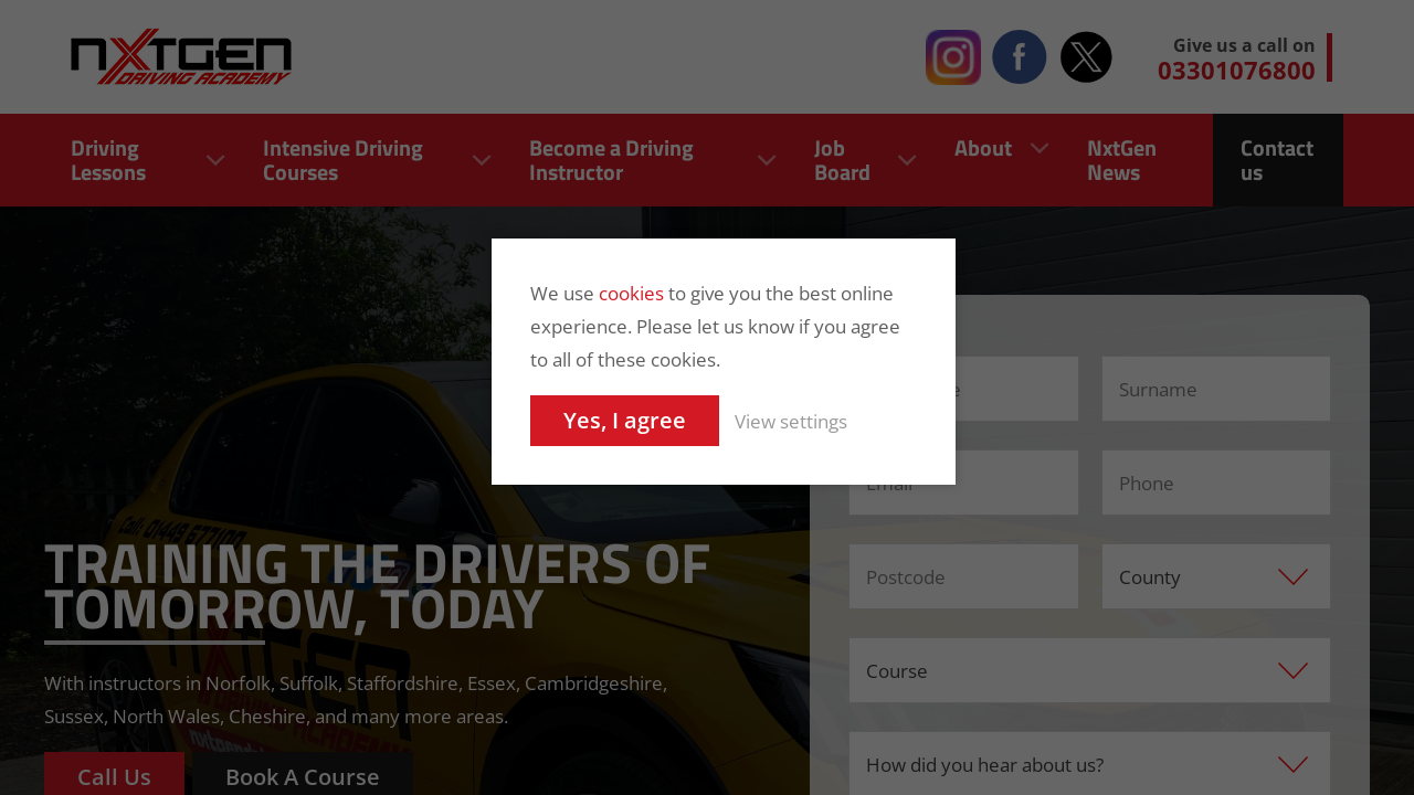 Screenshot of nxtgendrivingacademy.co.uk