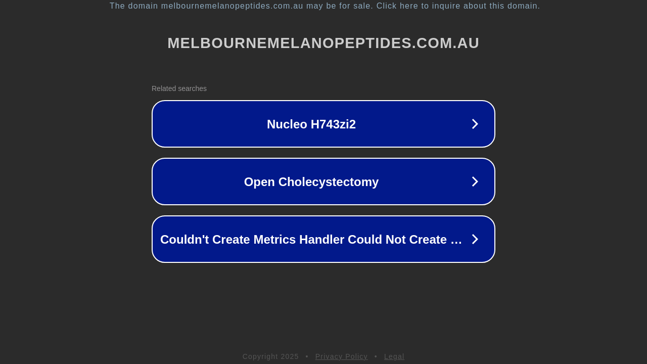 Screenshot of melbournemelanopeptides.com.au