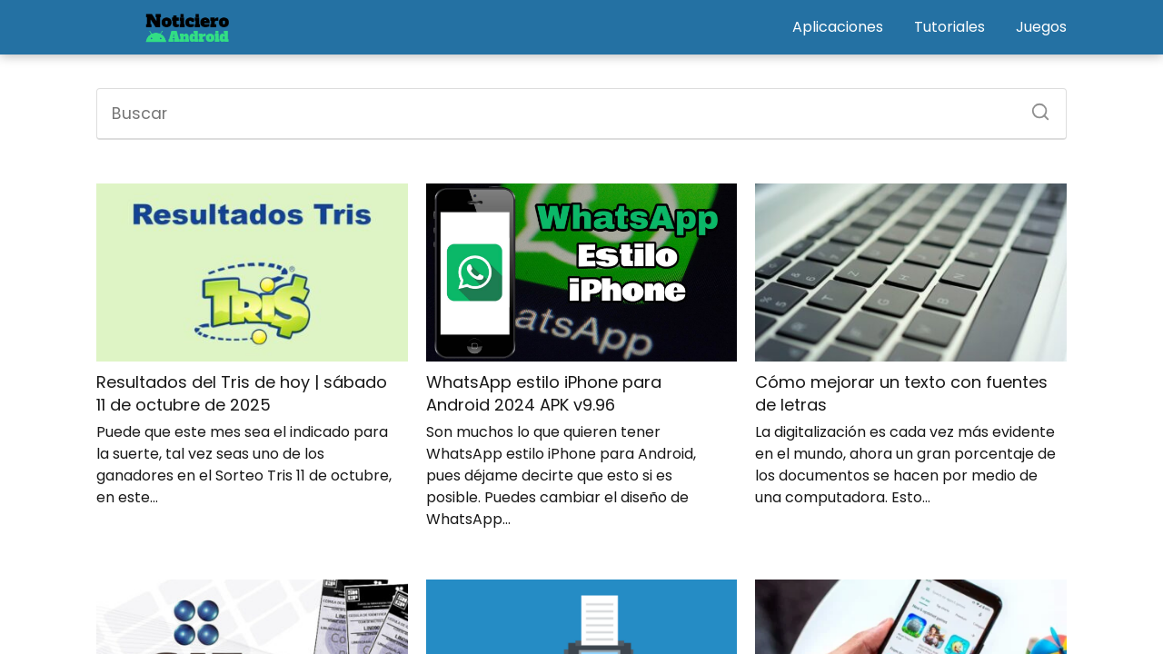Screenshot of noticieroandroid.com