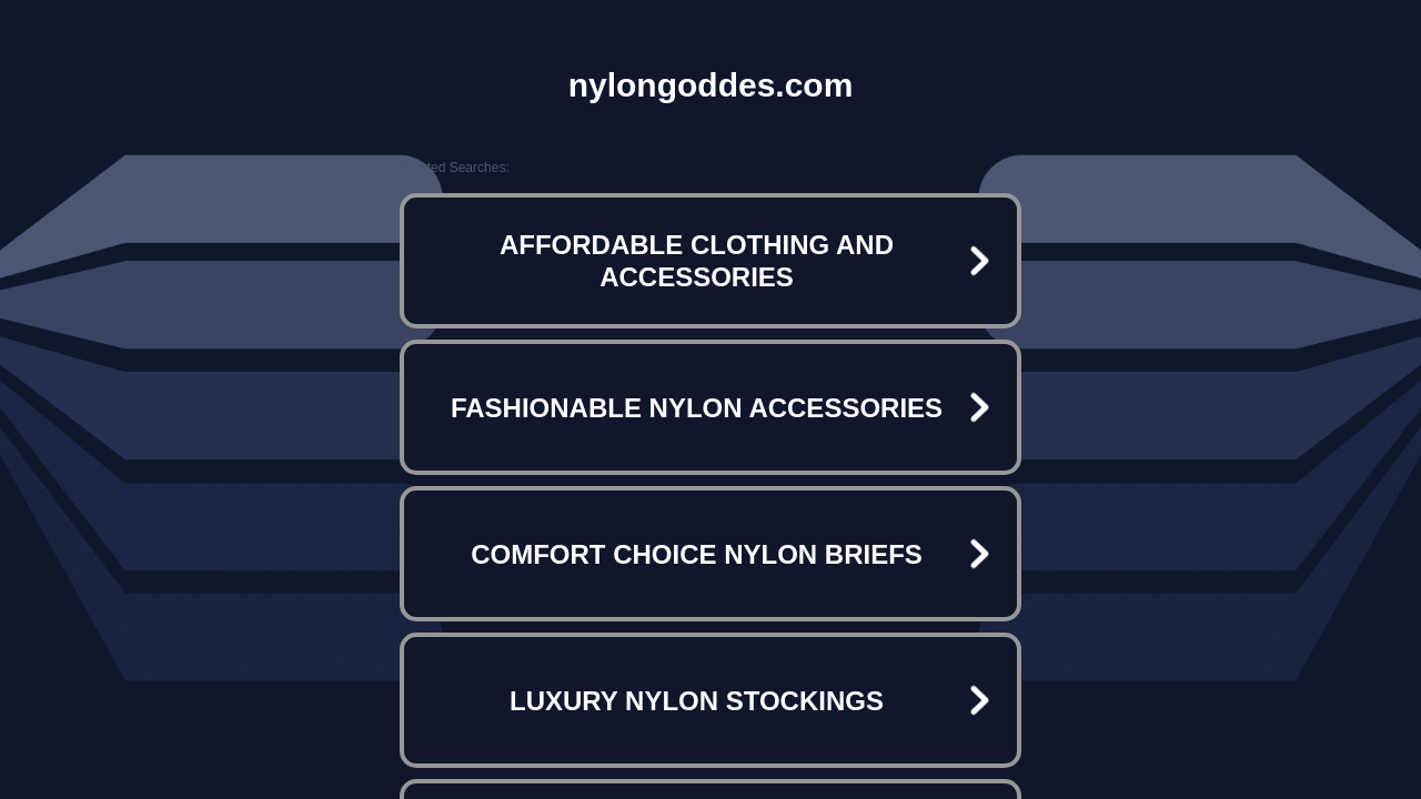Screenshot of nylongoddes.com