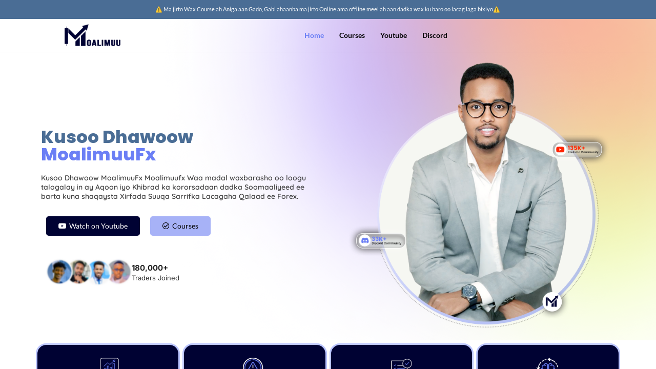Screenshot of moalimuufx.com