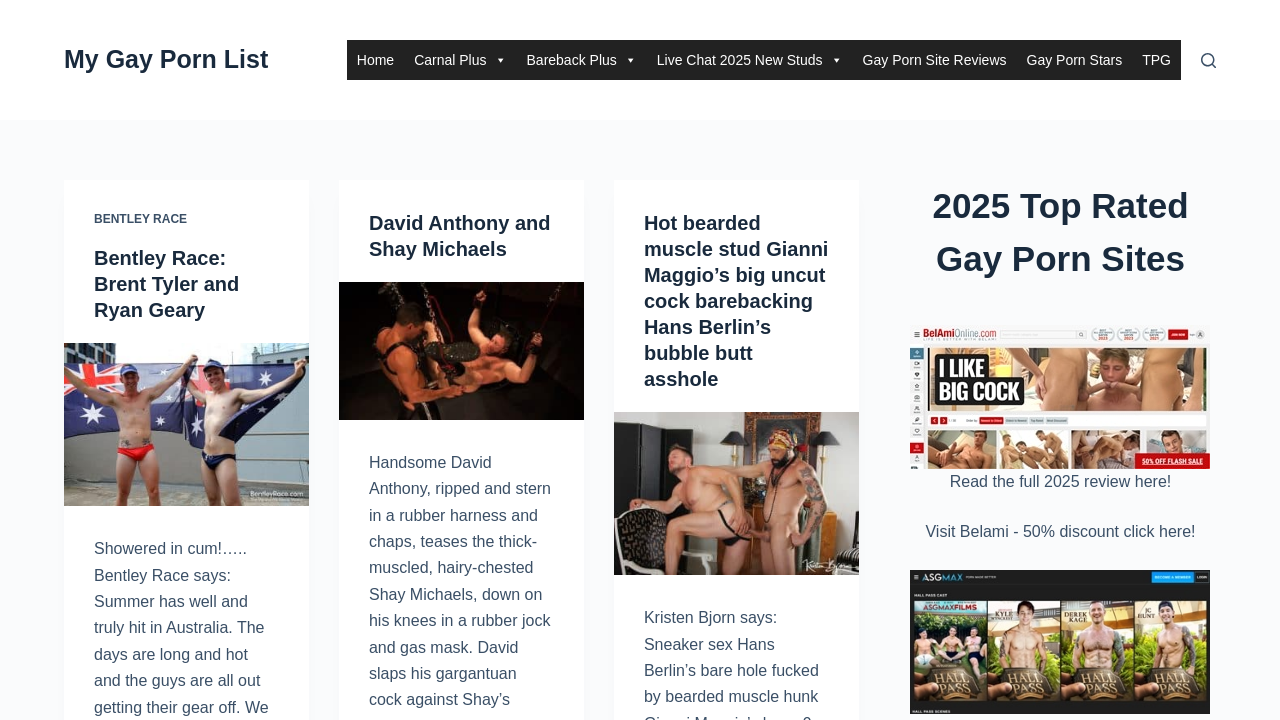 Screenshot of mygaypornlist.com