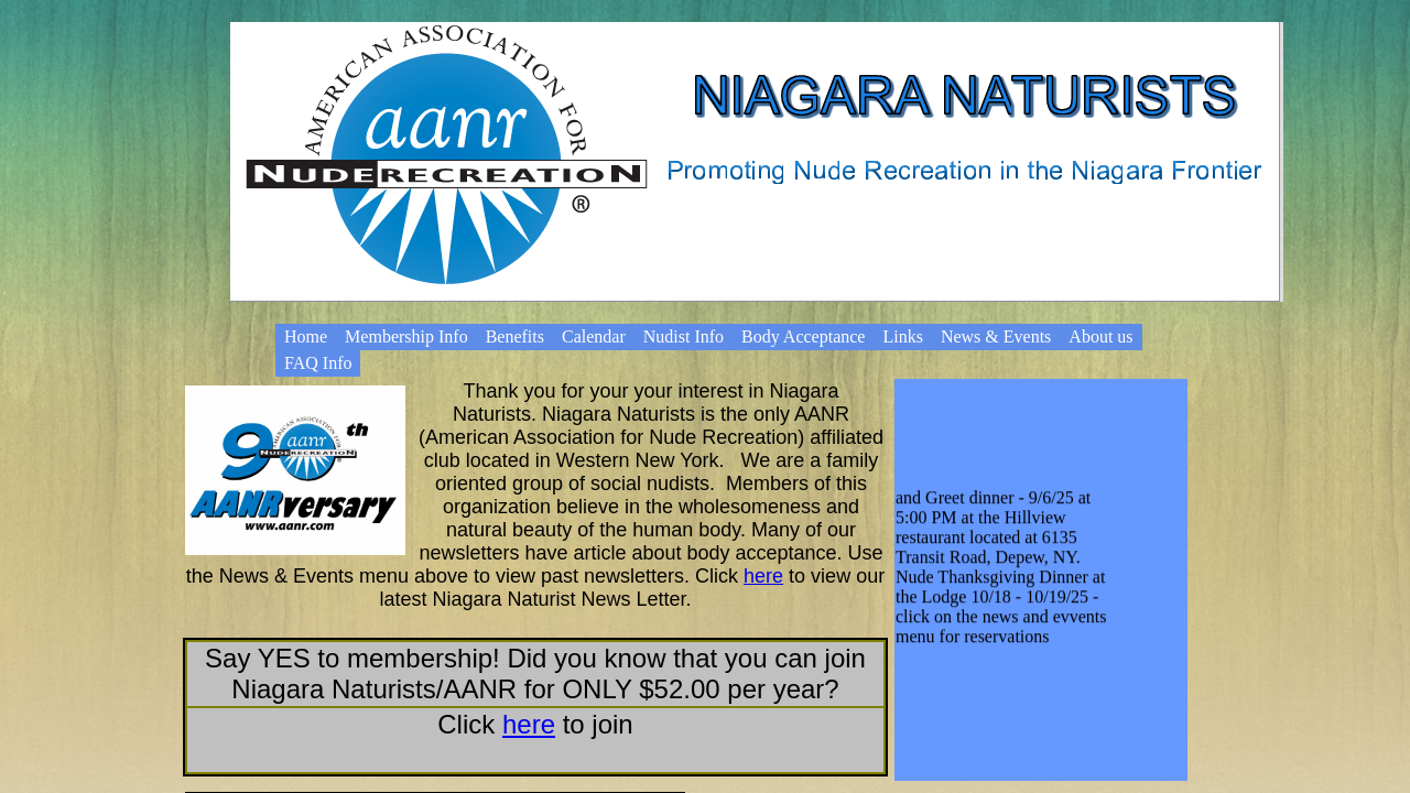 Screenshot of niagaranaturists.org