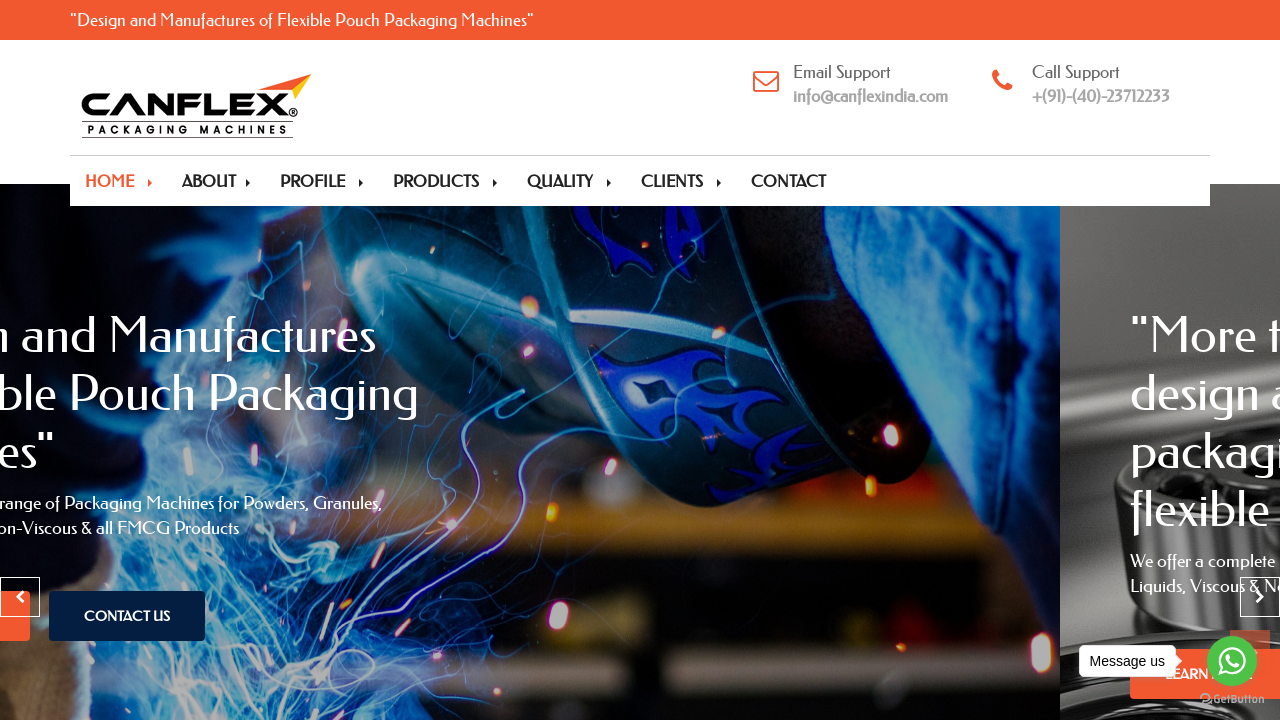 Screenshot of canflexindia.com