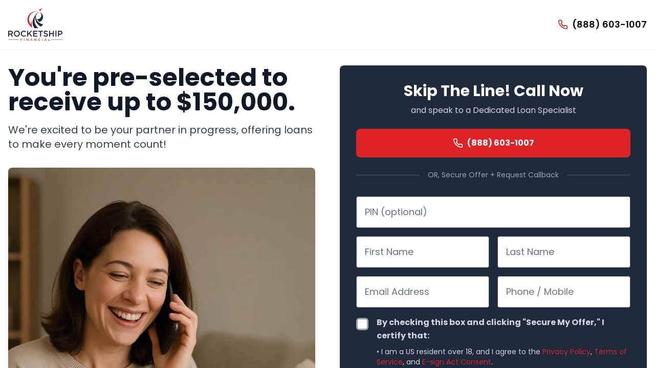 Screenshot of rocketshipoffer.com