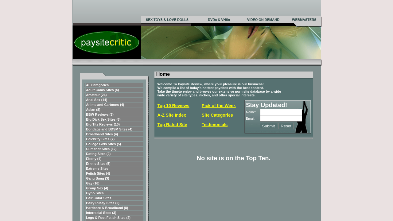 Screenshot of paysitecritic.com