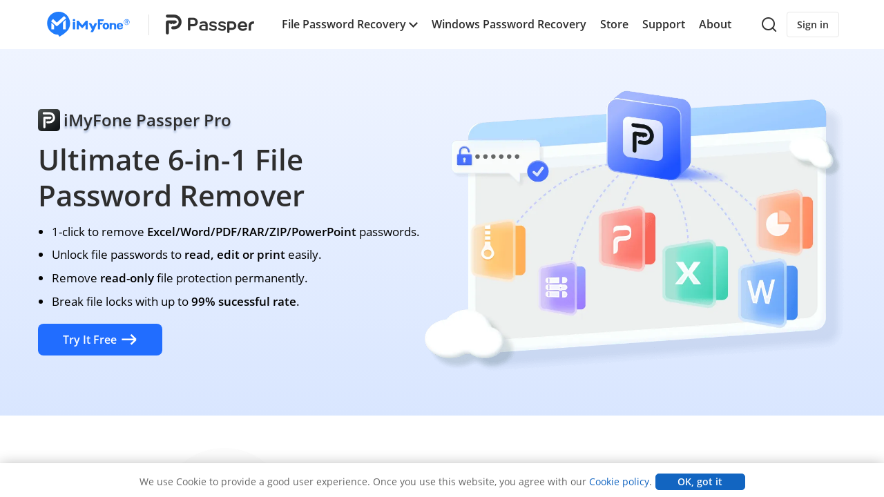 Screenshot of passper.imyfone.com
