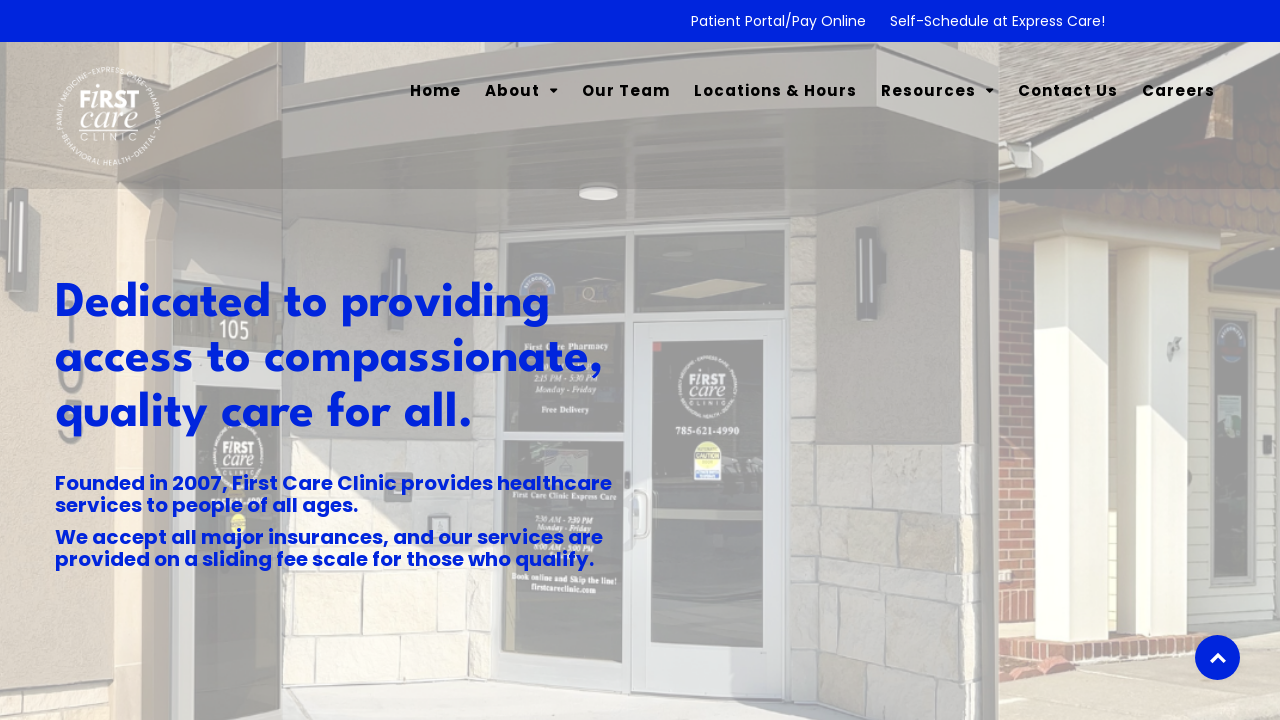 Screenshot of firstcareclinic.com