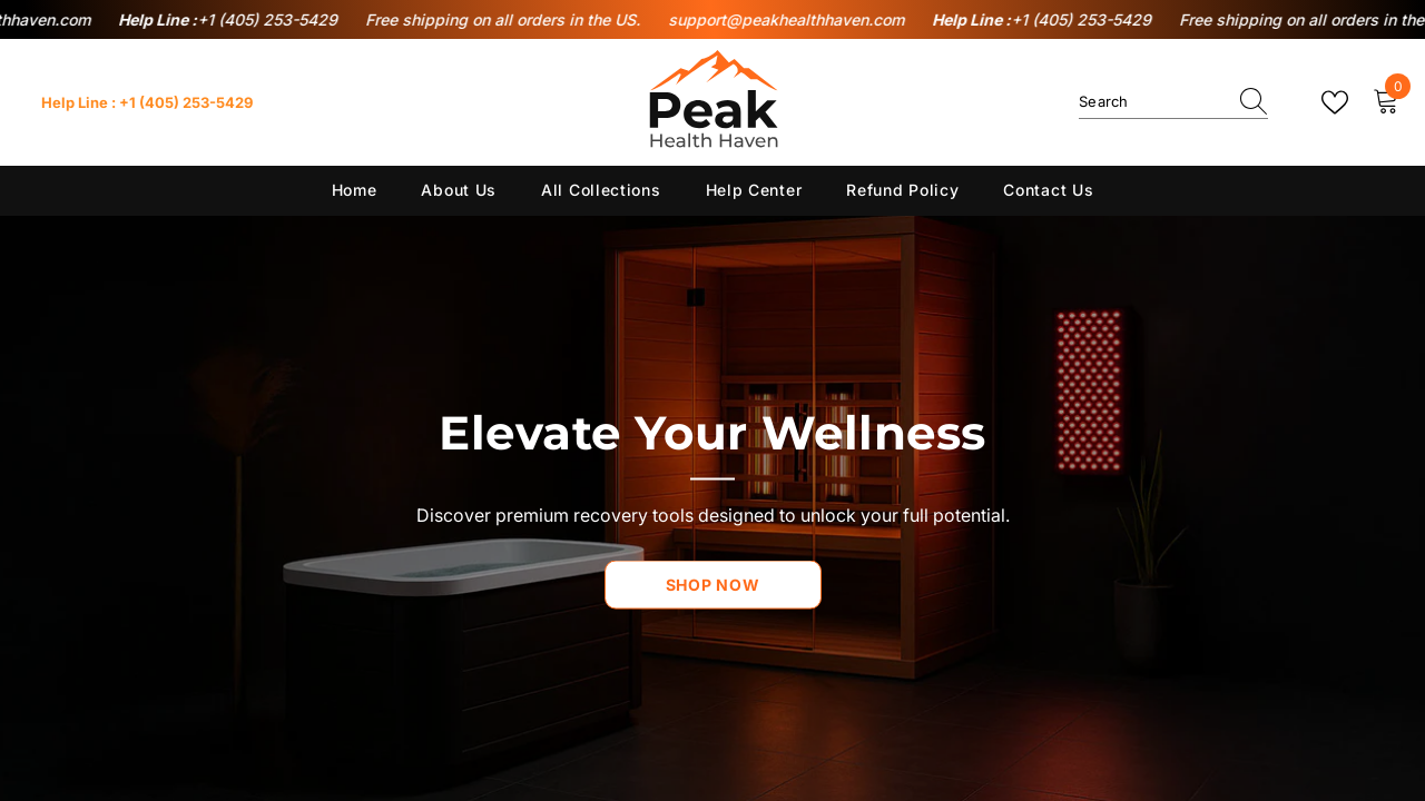 Screenshot of peakhealthhaven.com