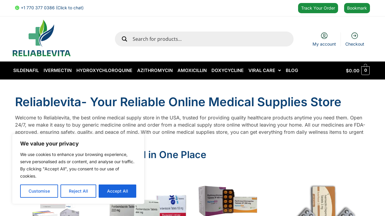 Screenshot of reliablevita.com