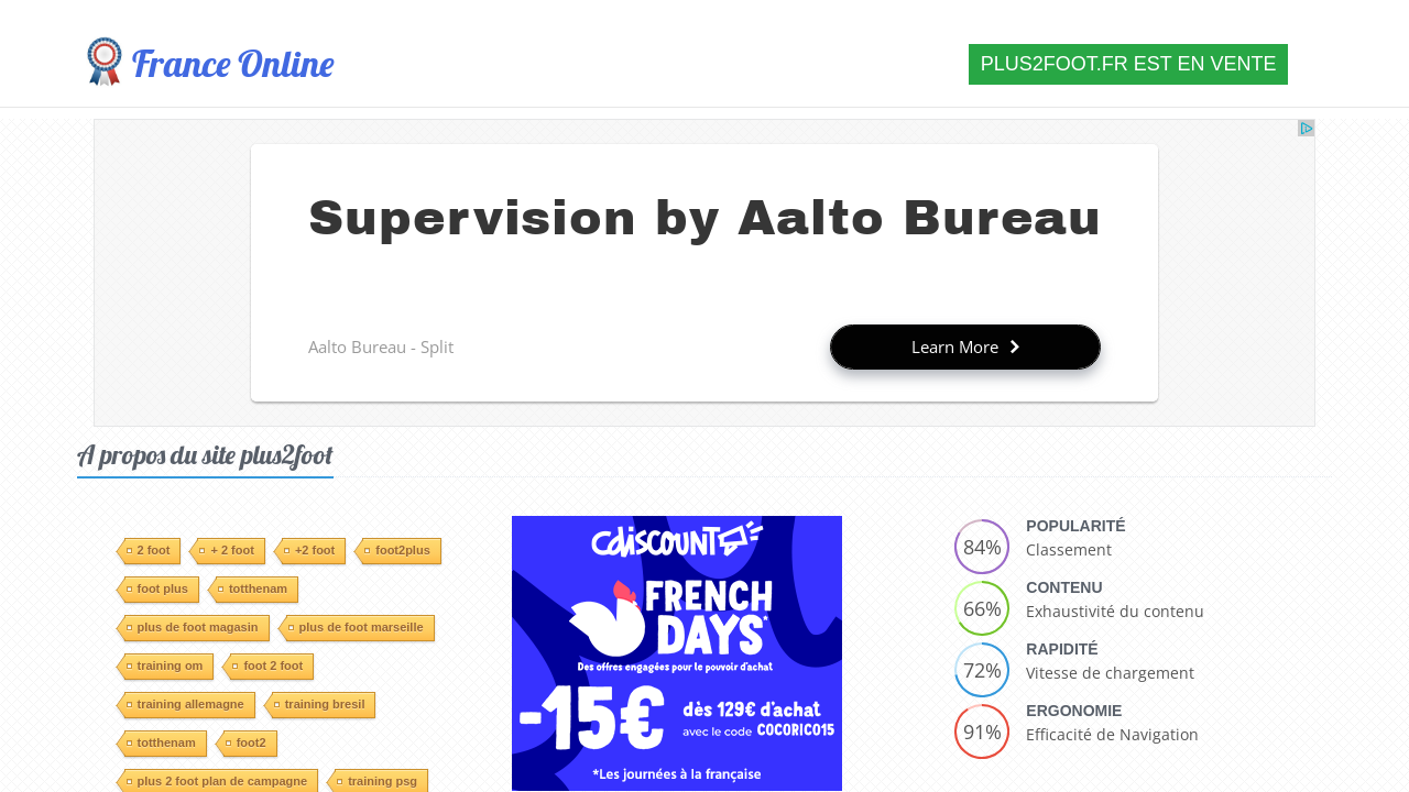 Screenshot of plus2foot.fr