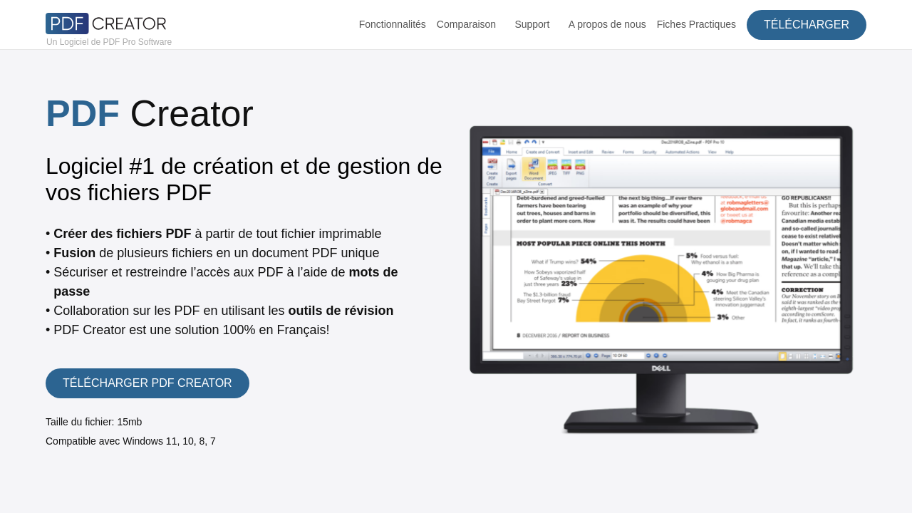 Screenshot of pdfcreator.fr