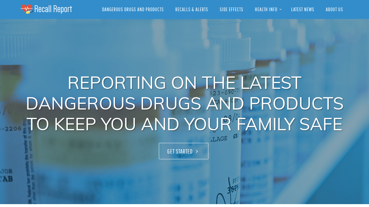 Screenshot of recallreport.org