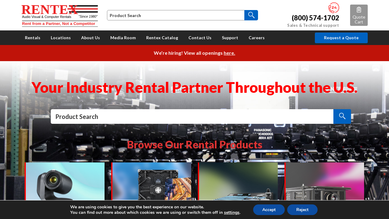 Screenshot of rentex.com
