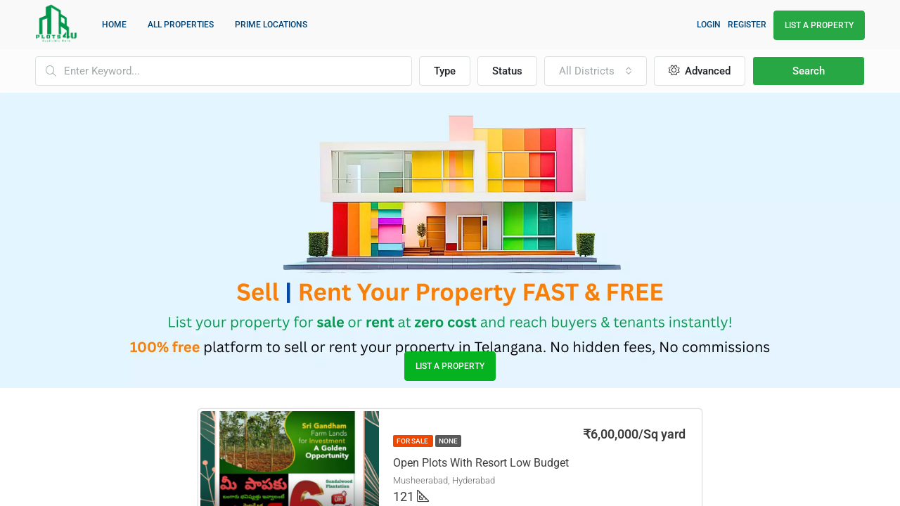 Screenshot of plots4u.com