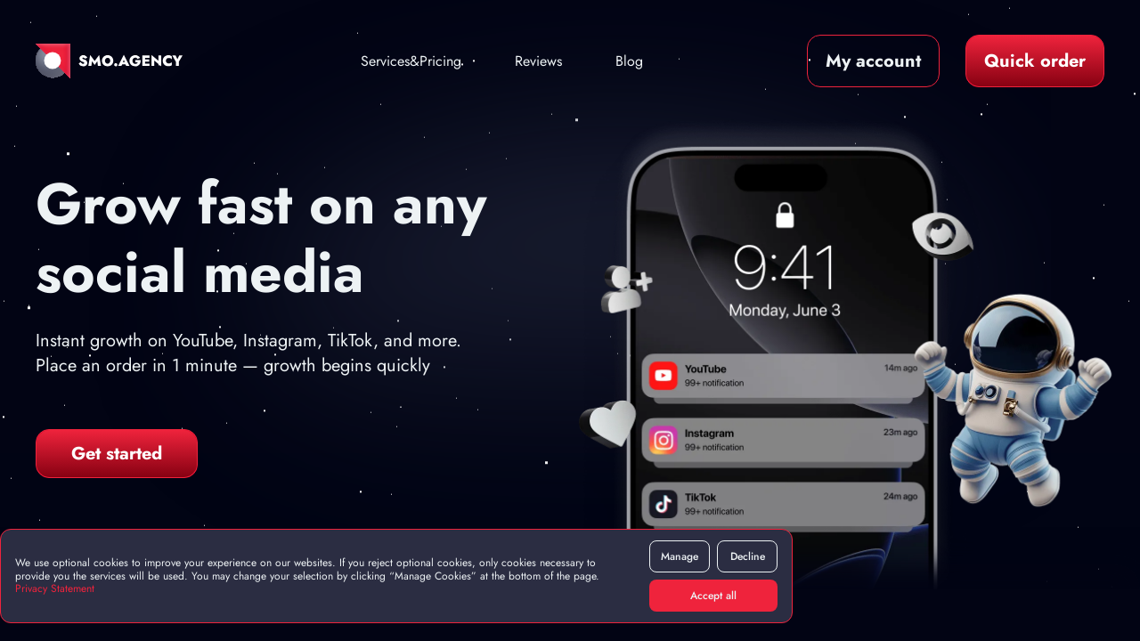 Screenshot of smo.agency