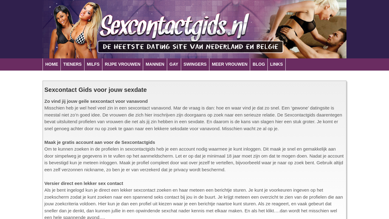 Screenshot of sexcontactgids.nl