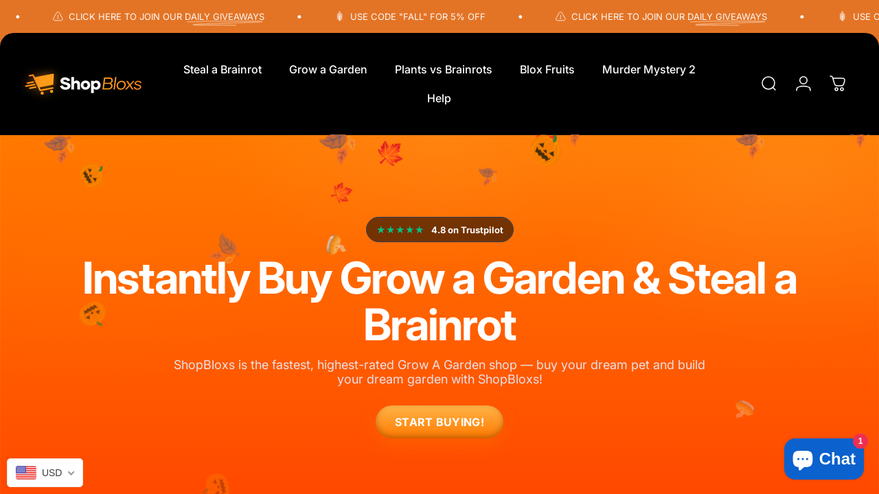 Screenshot of shopbloxs.com