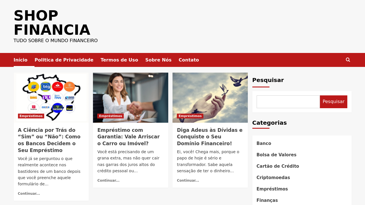 Screenshot of shopfinancia.com