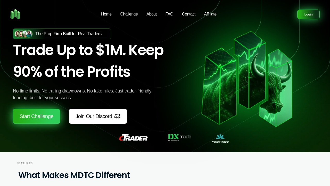 Screenshot of theinstantfundedtrader.com