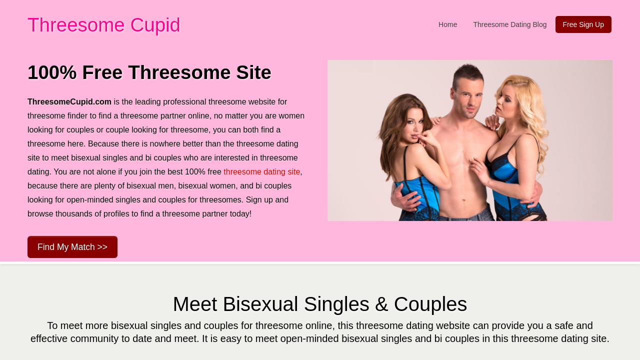 Screenshot of threesomecupid.com