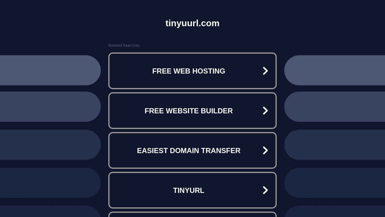 Screenshot of tinyuurl.com