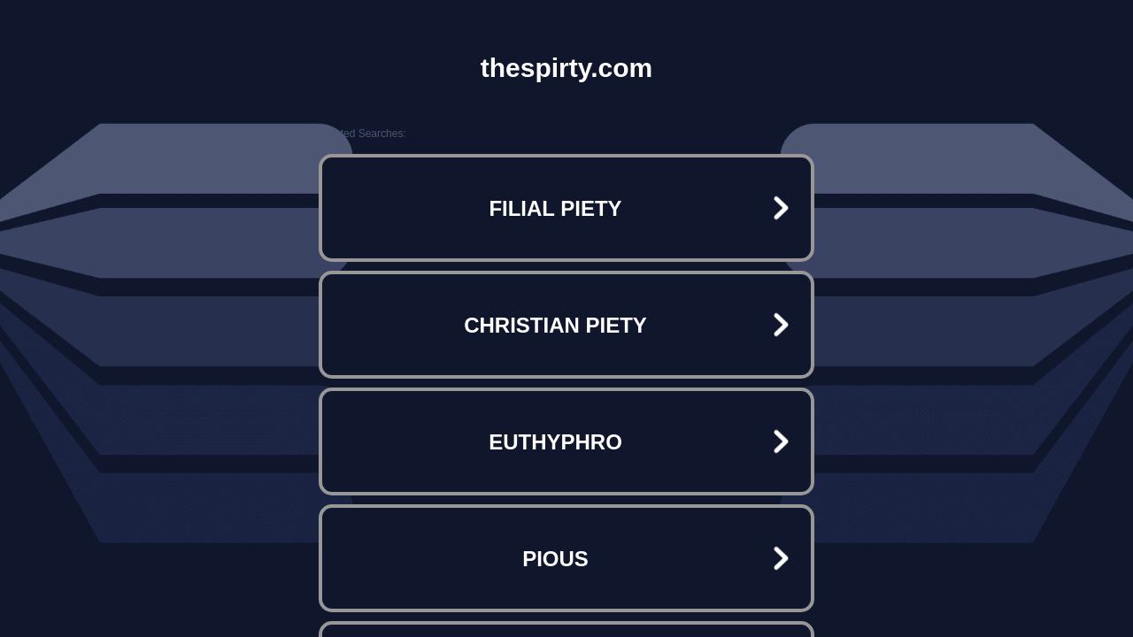 Screenshot of thespirty.com