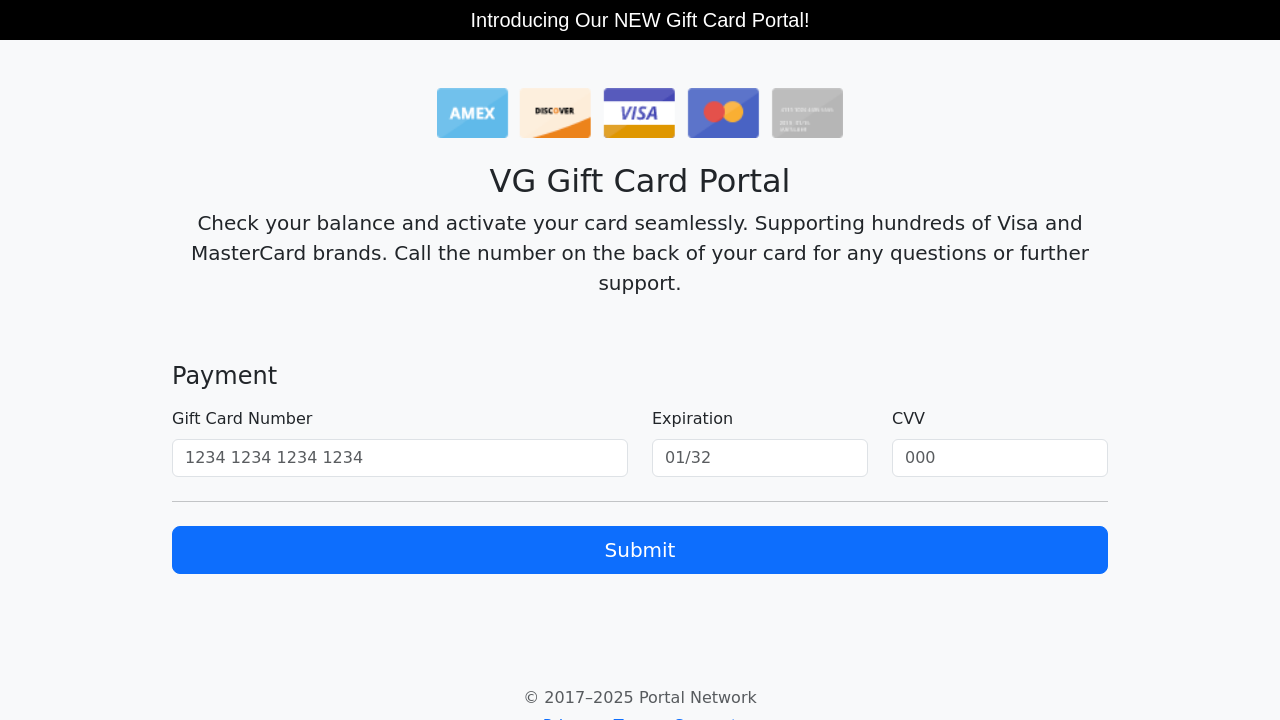 Screenshot of vinillagift.com